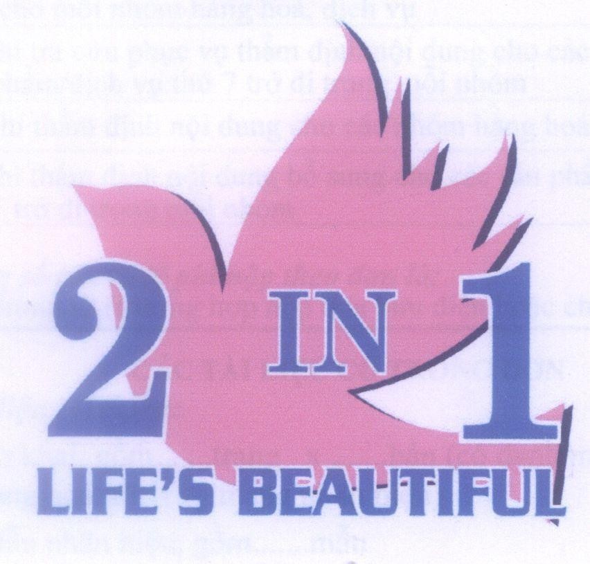 Mẫu nhãn hiệu 2 IN 1 LIFE'S BEAUTIFUL