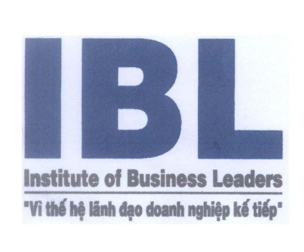 Mẫu nhãn hiệu IBL Institute of Business Leaders "Vì thế hệ lãnh đạo doanh nghiệp kế tiếp"