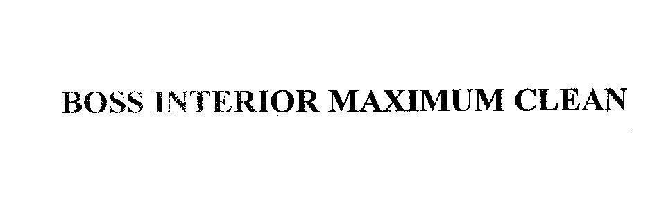 Mẫu nhãn hiệu BOSS INTERIOR MAXIMUM CLEAN