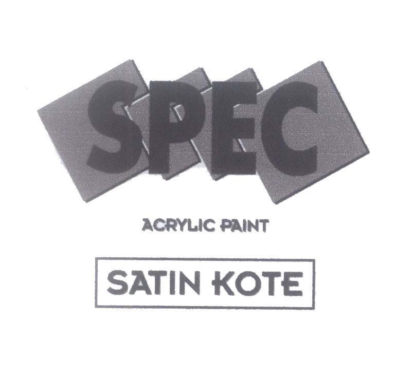 Mẫu nhãn hiệu SPEC ACRYLIC PAINT SATIN KOTE