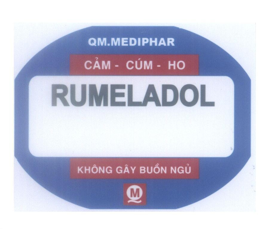 Mẫu nhãn hiệu QM.MEDIPHAR Cảm - Cúm - Ho RUMELADOL Không gây buồn ngủ Q M
