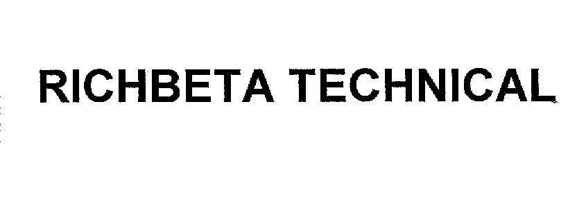 Mẫu nhãn hiệu RICHBETA TECHNICAL
