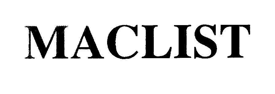 Mẫu nhãn hiệu MACLIST
