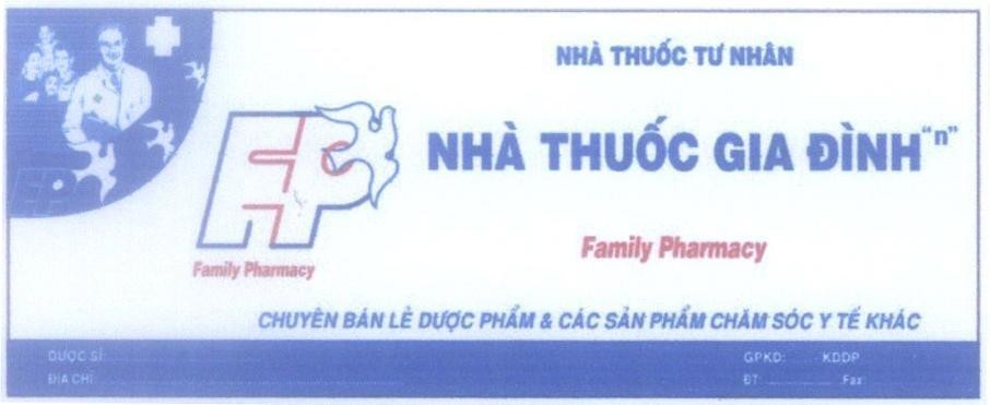 Mẫu nhãn hiệu FP Nhà Thuốc Tư Nhân Nhà Thuốc Gia Đình Family Pharmacy Chuyên Bán Lẻ Dược Phẩm & Các Sản Phẩm Chăm Sóc Y Tế Khác