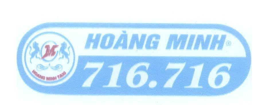 Mẫu nhãn hiệu M Hoàng Minh HOANG MINH TAXI 716.716