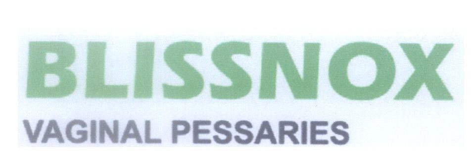 Mẫu nhãn hiệu BLISSNOX VAGINAL PESSARIES
