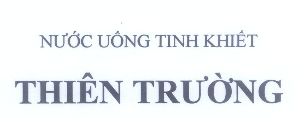 Mẫu nhãn hiệu Nước uống tinh khiết Thiên Trường