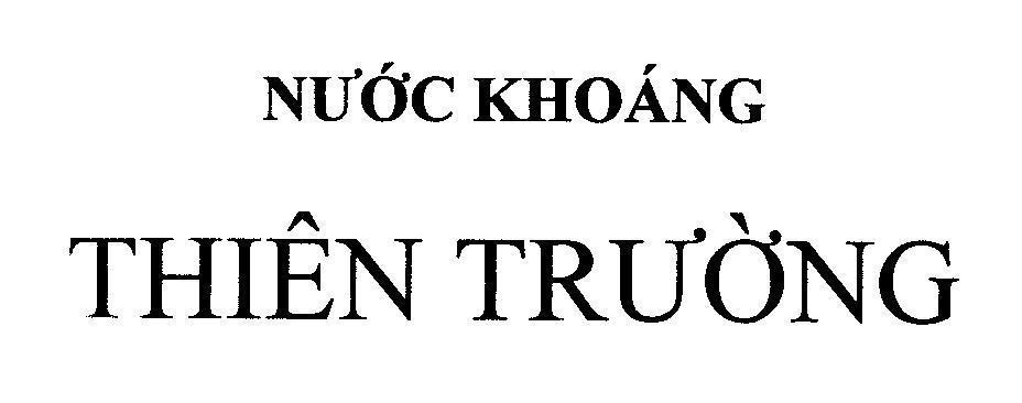 Mẫu nhãn hiệu Nước khoáng Thiên Trường