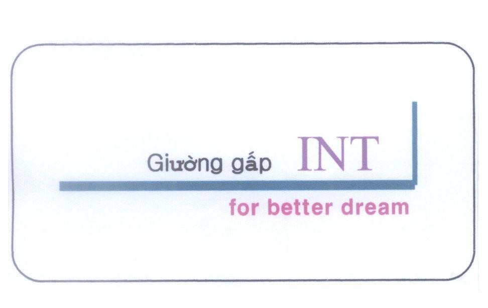 Mẫu nhãn hiệu Giường gấp INT for better dream
