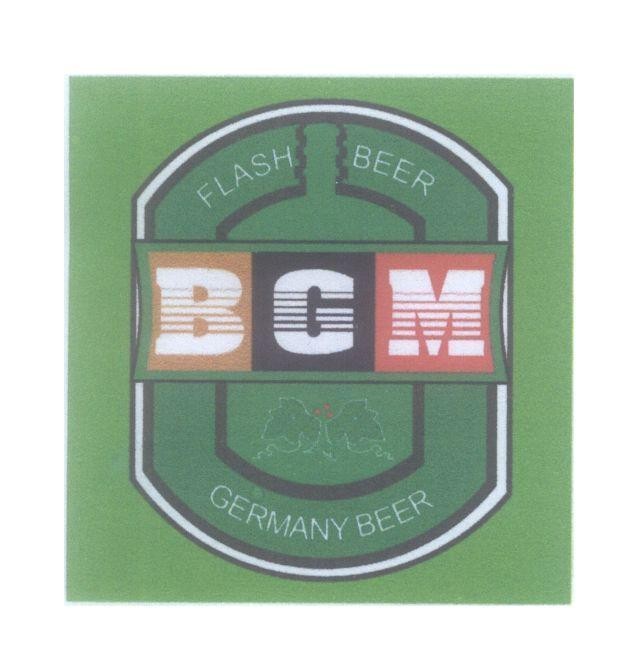 Mẫu nhãn hiệu BGM B G M FLASH BEER GERMANY BEER