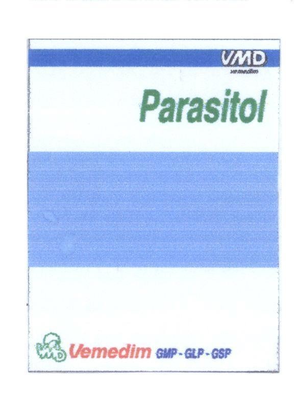 Mẫu nhãn hiệu VMD Parasitol Vemedim GMP-GLP-GSP