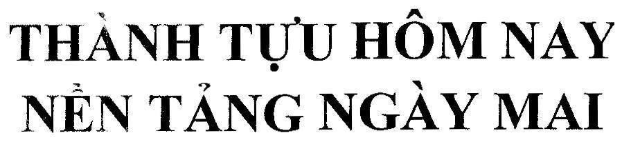 Mẫu nhãn hiệu Thành tựu hôm nay nền tảng ngày mai