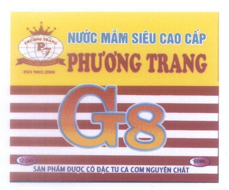 Mẫu nhãn hiệu PT PHƯƠNG TRANG G8 nước mắm siêu cao cấp PHƯƠNG TRANG...