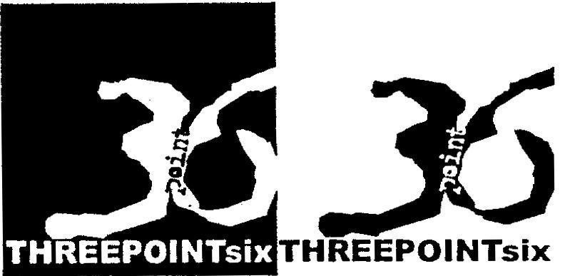 Mẫu nhãn hiệu 36 point THREEPOINTsix