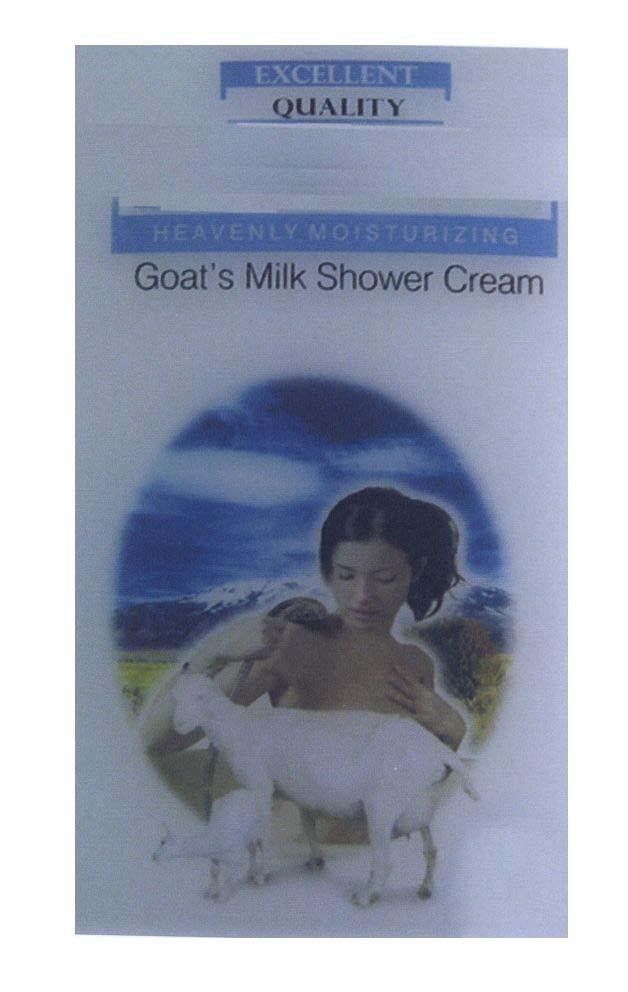 Mẫu nhãn hiệu Excellent QUALITY HEAVENLY MOISTURIZING Goat's Milk Shower Cream