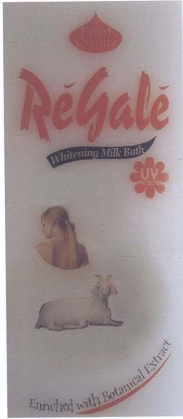 Mẫu nhãn hiệu Regale Finest Quality Whitening Milk Bath Enriched with Botanical Extract UV protection