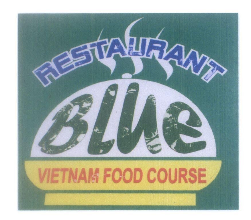 Mẫu nhãn hiệu RESTAURANT BLUE VIETNAM FOOD COURSE