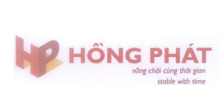 Mẫu nhãn hiệu HP H P Hồng Phát vững chãi cùng thời gian stable with time