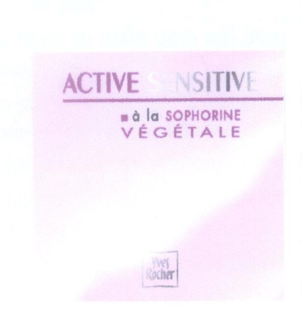Mẫu nhãn hiệu ACTIVE SENSITIVE à la SOPHORINE VEGETALE Yves Rocher