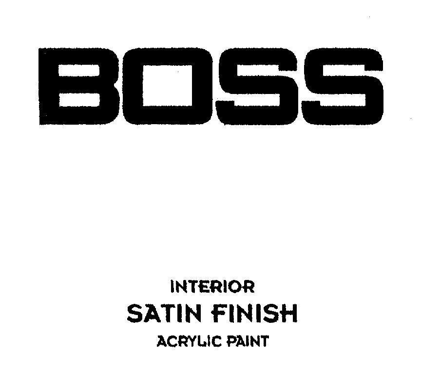 Mẫu nhãn hiệu BOSS INTERIOR SATIN FINISH ACRYLIC PAINT