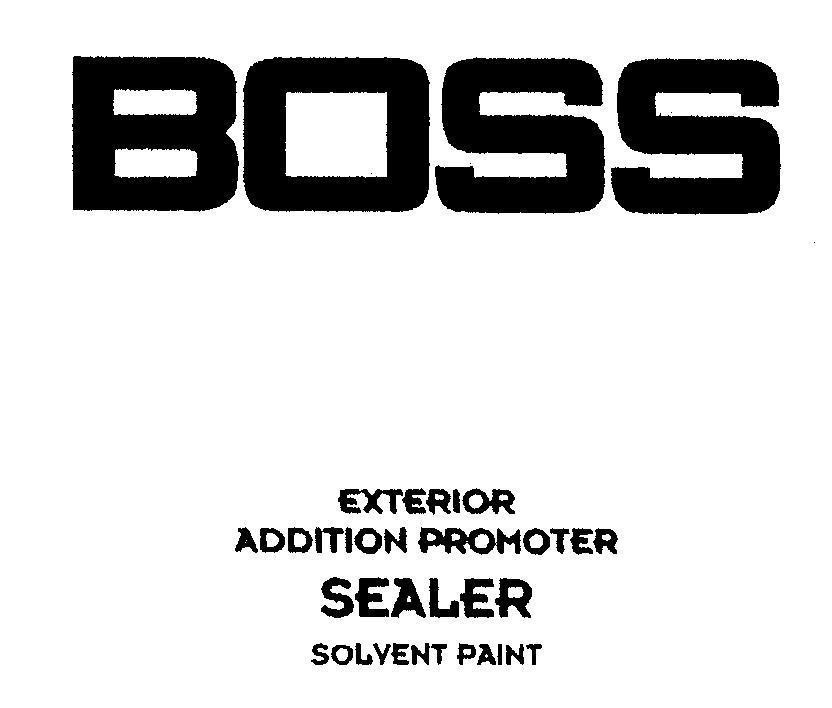 Mẫu nhãn hiệu BOSS EXTERIOR ADDITION PROMOTER SEALER SOLVENT PAINT