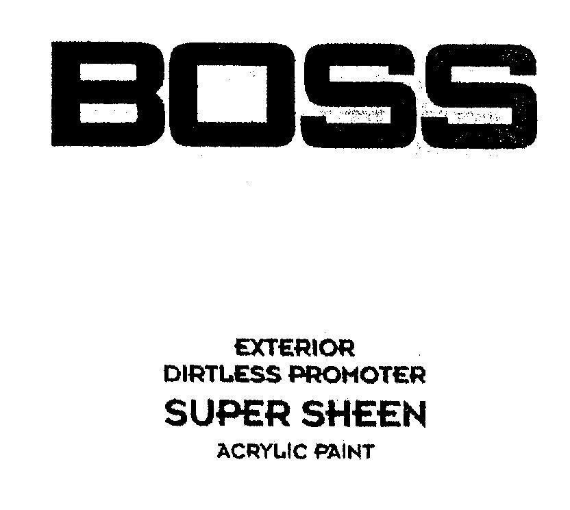 Mẫu nhãn hiệu BOSS EXTERIOR DIRTLESS PROMOTER SUPER SHEEN ACRYLIC PAINT