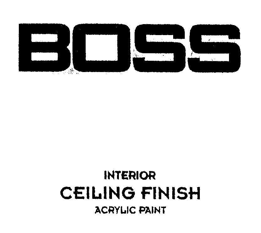 Mẫu nhãn hiệu BOSS INTERIOR CEILING FINISH ACRYLIC PAINT