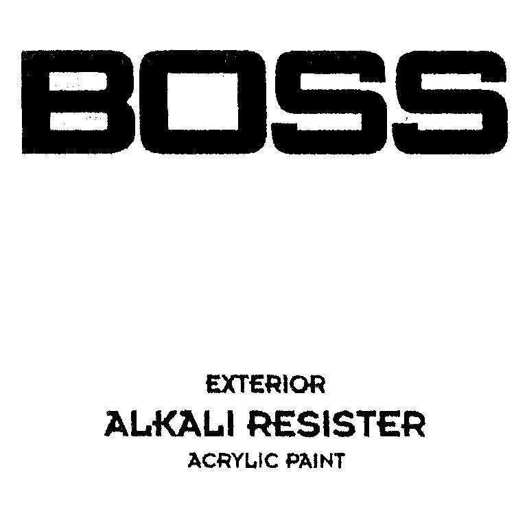 Mẫu nhãn hiệu BOSS EXTERIOR ALKALI RESISTER ACRYLIC PAINT