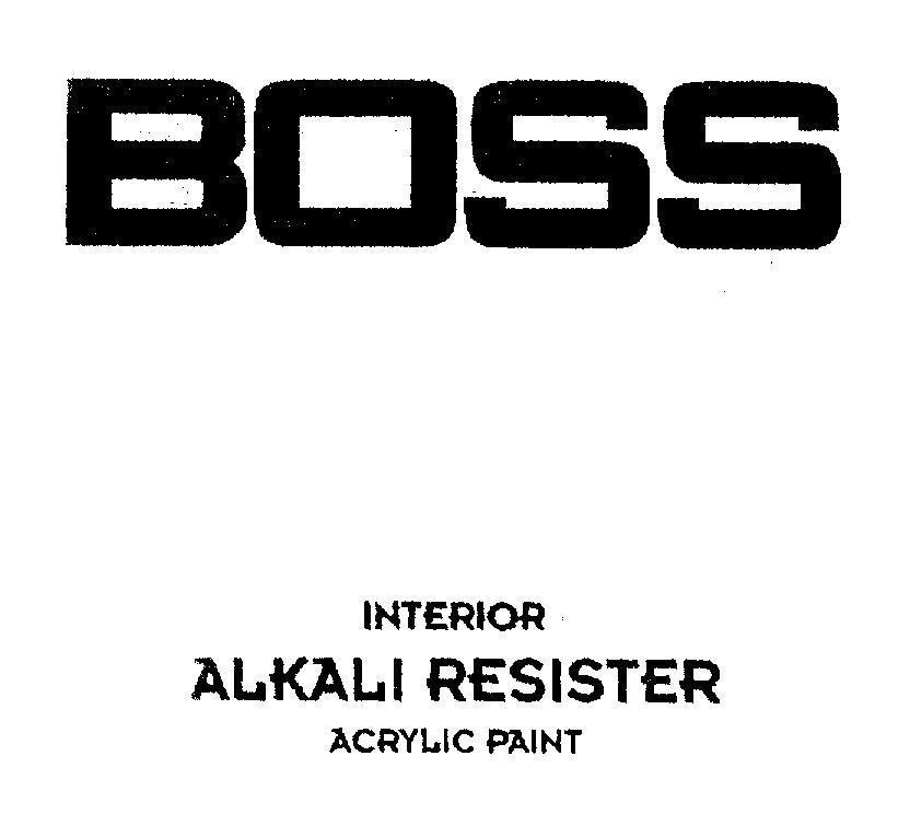 Mẫu nhãn hiệu BOSS INTERIOR ALKALI RESISTER ACRYLIC PAINT