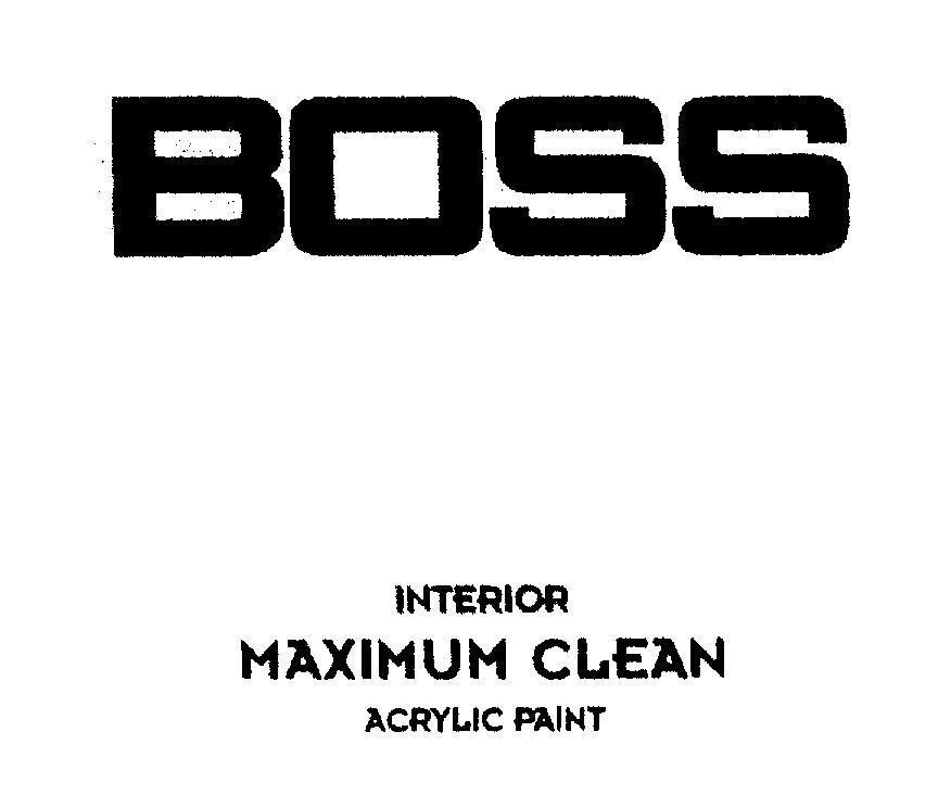 Mẫu nhãn hiệu BOSS INTERIOR MAXIMUM CLEAN ACRYLIC PAINT