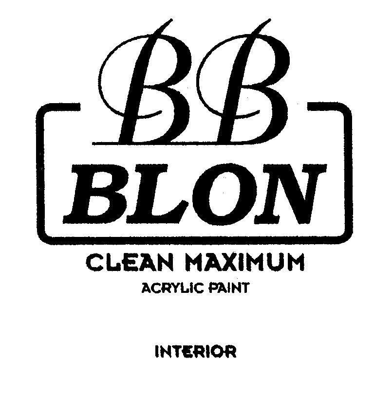 Mẫu nhãn hiệu BB BLON CLEAN MAXIMUM ACRYLIC PAINT INTERIOR