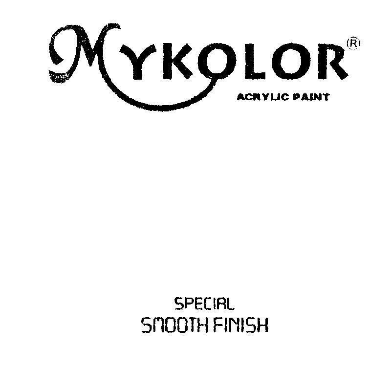 Mẫu nhãn hiệu MYKOLOR ACRYLIC PAINT SPECIAL SMOOTH FINISH