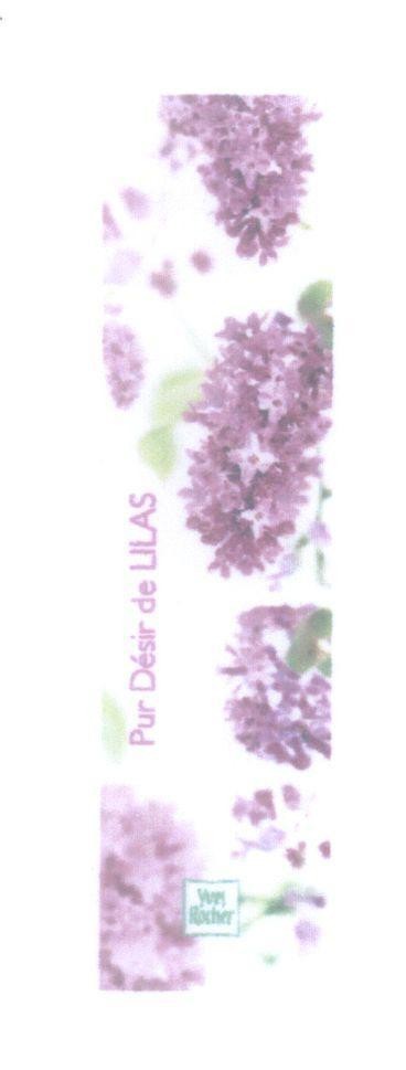 Mẫu nhãn hiệu Pur Desir de LILAS Yves Rocher