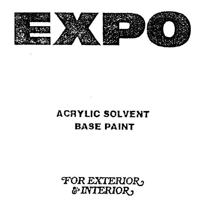 Mẫu nhãn hiệu EXPO ACRYLIC SOLVENT BASE PAINT FOR EXTERIOR & INTERIOR