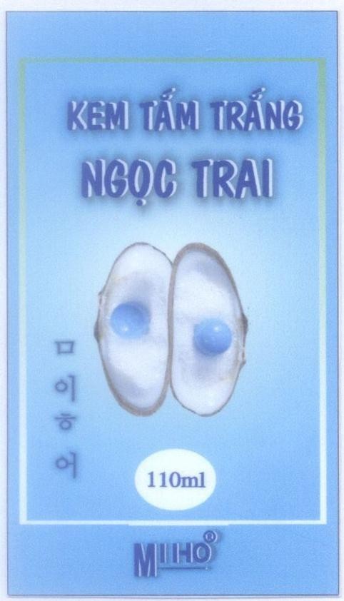 Mẫu nhãn hiệu MIHO [miho] Kem Tắm Trắng Ngọc Trai 110ml
