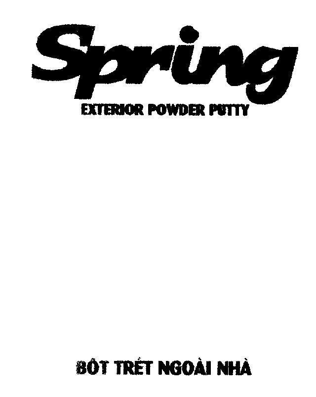 Mẫu nhãn hiệu Spring EXTERIOR POWDER PUTTY Bột trét ngoài nhà