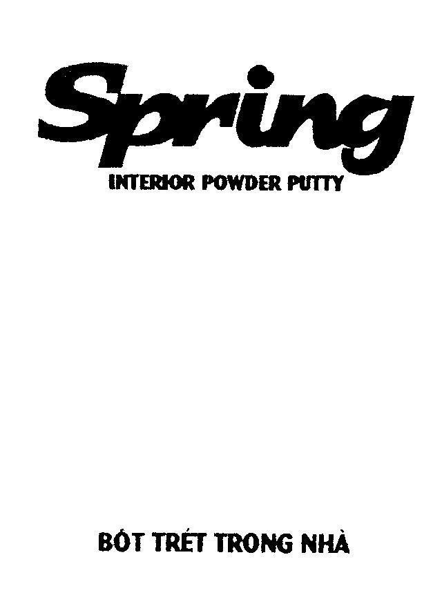 Mẫu nhãn hiệu Spring INTERIOR POWDER PUTTY Bột trét trong nhà