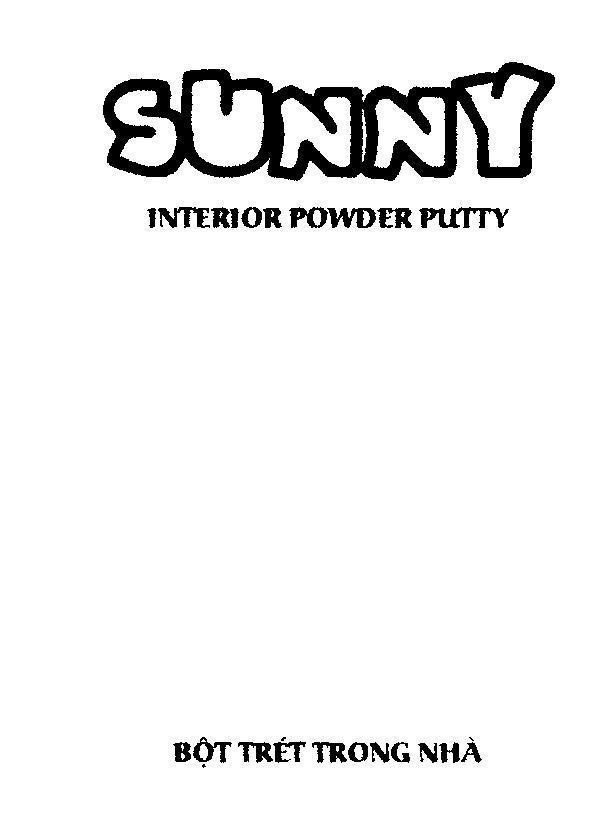 Mẫu nhãn hiệu SUNNY INTERIOR POWDER PUTTY Bột trét trong nhà