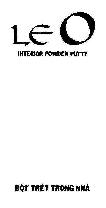 Mẫu nhãn hiệu LEO INTERIOR POWDER PUTTY bột trét trong nhà