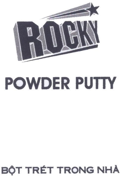 Mẫu nhãn hiệu ROCKY POWDER PUTTY Bột Trét Trong Nhà