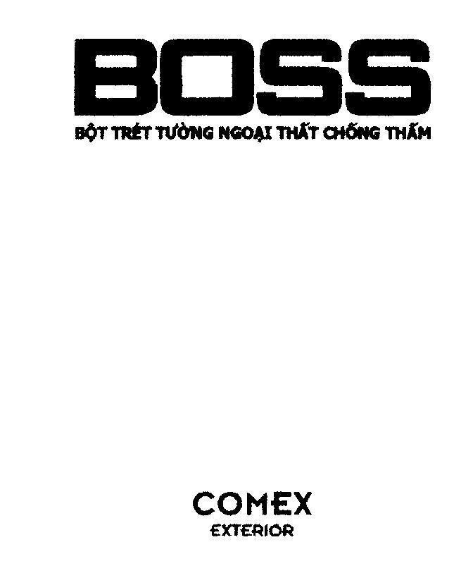 Mẫu nhãn hiệu BOSS COMEX EXTERIOR Bột Trét Tường Ngoại Thất Chống Thấm