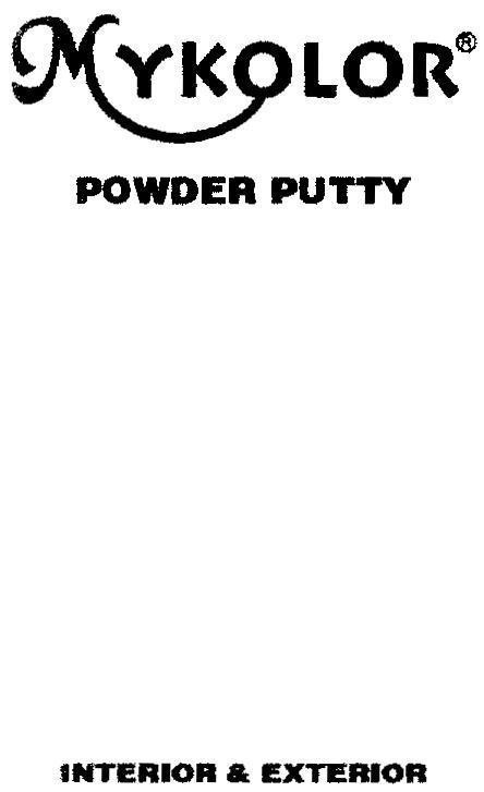 Mẫu nhãn hiệu MYKOLOR POWDER PUTTY INTERIOR & EXTERIOR