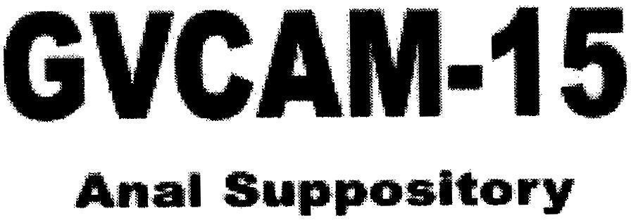Mẫu nhãn hiệu GVCAM-15 Anal Suppository