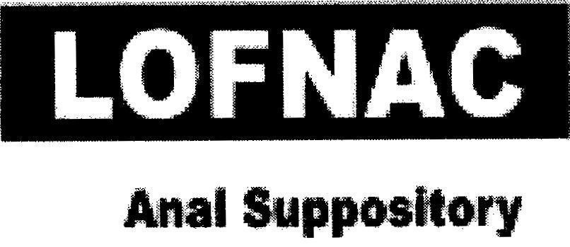Mẫu nhãn hiệu LOFNAC Anal Suppository