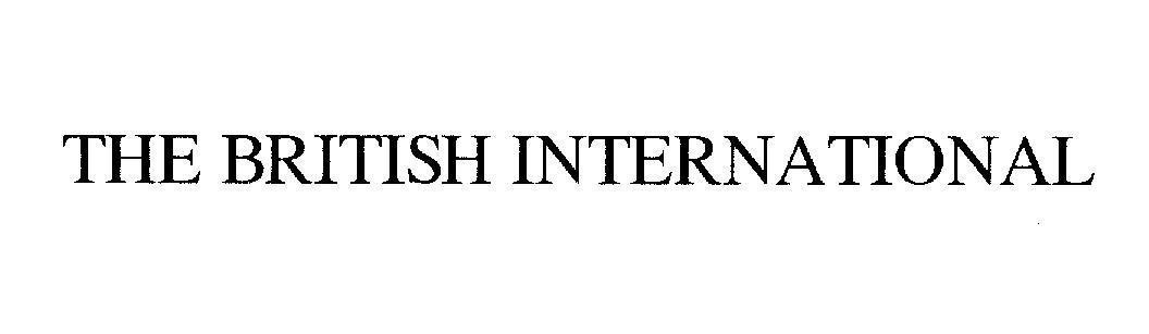 Mẫu nhãn hiệu THE BRITISH INTERNATIONAL