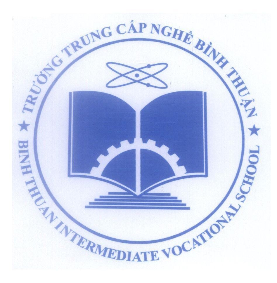 Mẫu nhãn hiệu Trường Trung Cấp Nghề Bình Thuận BINH THUAN INTERMEDIATE VOCATIONAL SCHOOL
