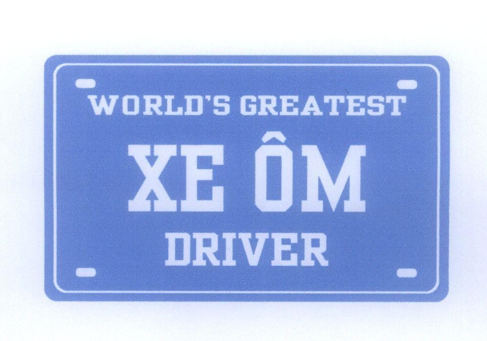 Mẫu nhãn hiệu WORLD'S GREATEST XE ÔM DRIVER