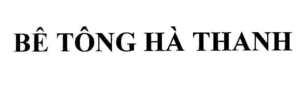 Mẫu nhãn hiệu Bê Tông Hà Thanh