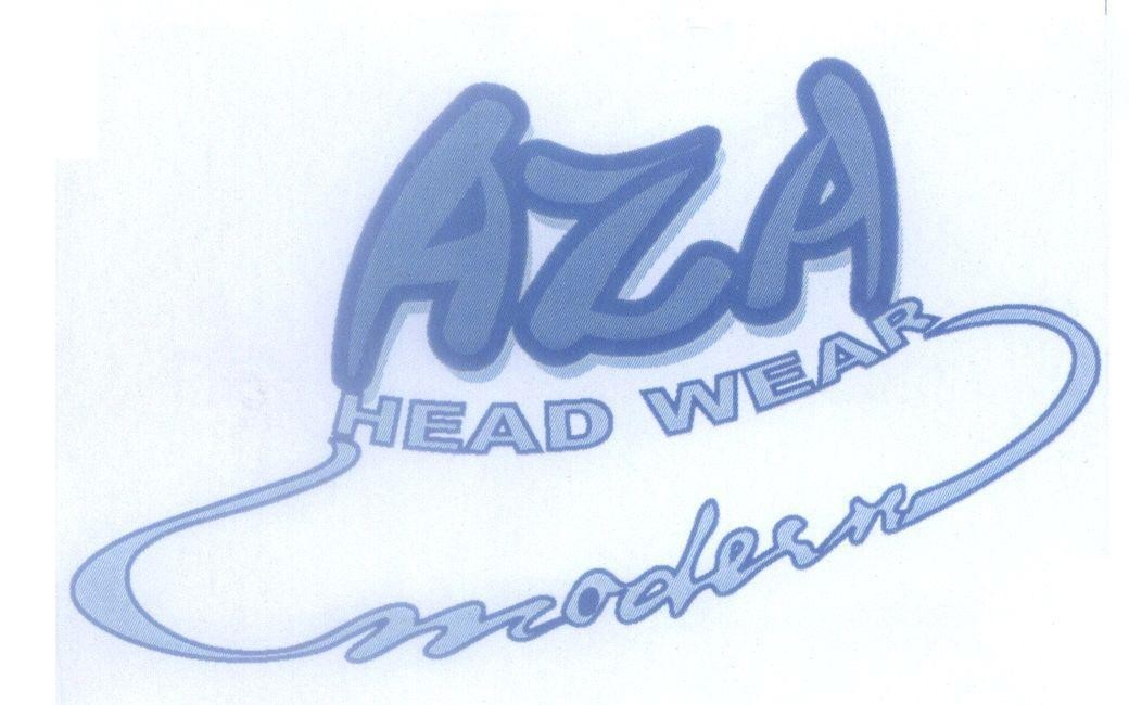 Mẫu nhãn hiệu AZA HEAD WEAR modern
