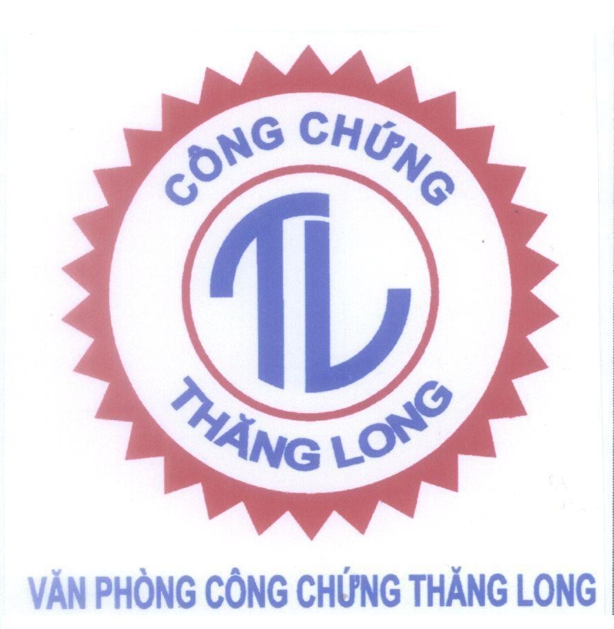 Mẫu nhãn hiệu TL Công Chứng Thăng Long Văn Phòng Công Chứng Thăng Long